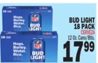 Bravo Supermarkets BUD LIGHT 18 PACK offer