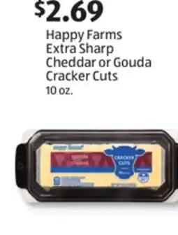 Aldi Happy Farms Extra Sharp Cheddar or Gouda Cracker Cuts offer