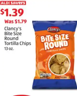 Aldi Clancy's Bite Size Round Tortilla Chips offer