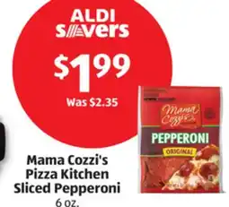 Aldi Mama Cozzi's Pizza Kitchen Sliced Pepperoni offer