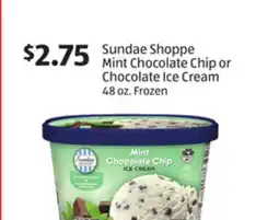 Aldi Sundae Shoppe Mint Chocolate Chip or Chocolate Ice Cream offer