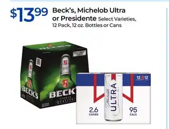 Rite Aid Beck's, Michelob Ultra or Presidente offer