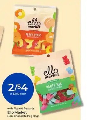 Rite Aid Ello Market Non-Chocolate Peg Bags offer