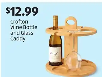 Aldi Crofton Wine Bottle and Glass Caddy offer