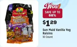 Grocery Outlet Vanilla Yog Raisins offer