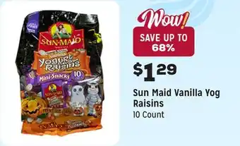 Grocery Outlet Vanilla Yog Raisins offer