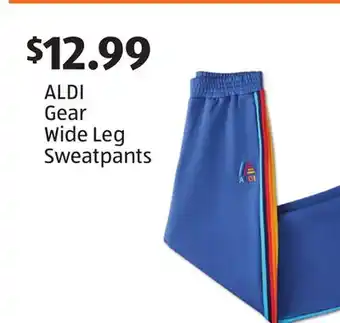 Aldi ALDI Gear Wide Leg Sweatpants offer