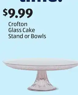 Aldi Crofton Glass Cake Stand or Bowls offer