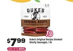 Grocery Outlet Duke's Original Recipe Smoked Shorty Sausages offer