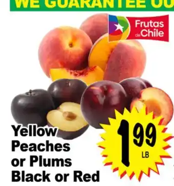 Superior Grocers Yellow Peaches or Plums Black or Red offer