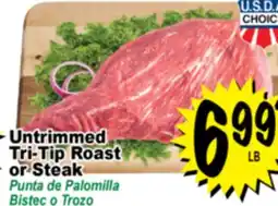 Superior Grocers Untrimmed Tri-Tip Roast or Steak offer