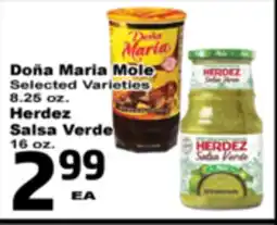 Superior Grocers Doña Maria Selected Varieties 8.25 oz. Herdez Salsa Verde 16 oz offer