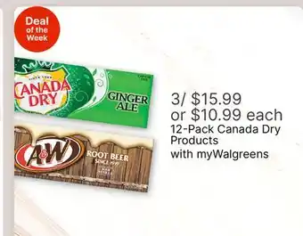 Walgreens 12-Pack Canada Dry Products offer