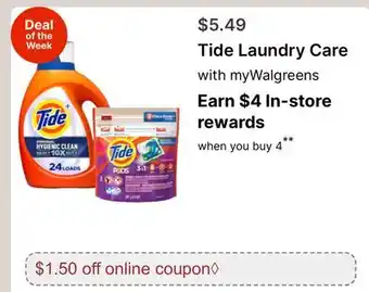 Walgreens Tide Laundry Care offer