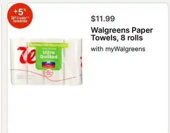 Walgreens Walgreens Paper Towels offer