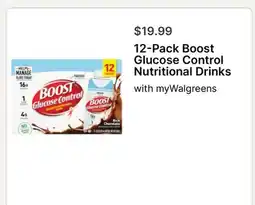 Walgreens 12-Pack Boost Glucose Control Nutritional Drinks offer