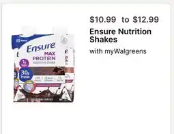 Walgreens Ensure Nutrition Shakes offer