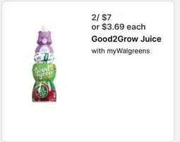 Walgreens Good2Grow Juice offer