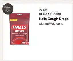 Walgreens Halls Cough Drops offer