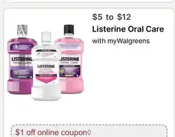 Walgreens Listerine Oral Care offer