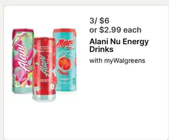 Walgreens Alani Nu Energy Drinks offer