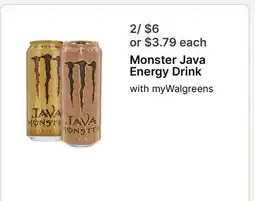 Walgreens Monster Java Energy Drink offer