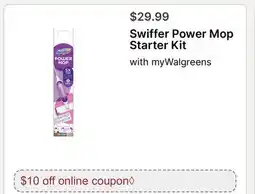 Walgreens Swiffer Power Mop Starter Kit offer