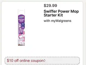 Walgreens Swiffer Power Mop Starter Kit offer