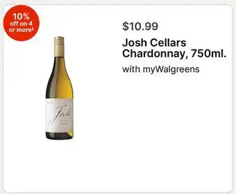 Walgreens Josh Cellars Chardonnay 750ml offer