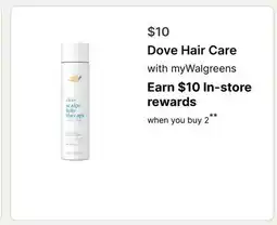 Walgreens Dove Hair Care offer