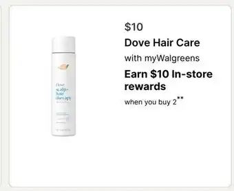 Walgreens Dove Hair Care offer