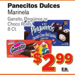 El Super Fresh Marinela Gansito, Pingüinos or Choco Roles offer