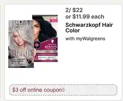 Walgreens Schwarzkopf Hair Color offer