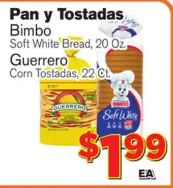 El Super Fresh Bimbo Soft White Bread 20 Oz. Guerrero Corn, 22. Ct offer