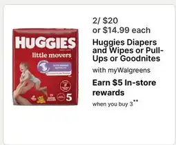 Walgreens Huggies Diapers and Wipes or Pull-Ups or Goodnites offer