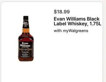 Walgreens Evan Williams Black Label Whiskey offer