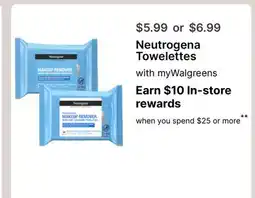 Walgreens Neutrogena Towelettes offer