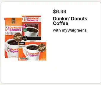 Walgreens Dunkin' Donuts Coffee offer