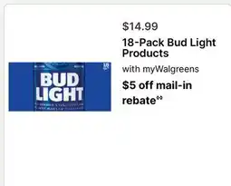 Walgreens 18-Pack Bud Light Products offer