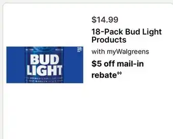 Walgreens 18-Pack Bud Light Products offer