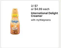 Walgreens International Delight Creamer offer