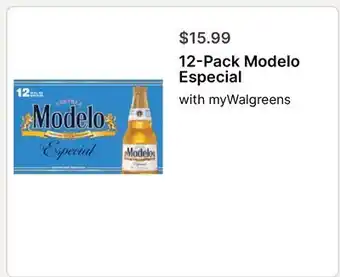 Walgreens 12-Pack Modelo Especial offer