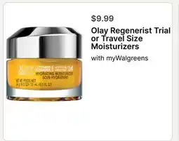 Walgreens Olay Regenerist Trial or Travel Size Moisturizers offer