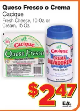 El Super Fresh Cacique Fresh Cheese 10 Oz or Cream 15 Oz offer