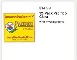 Walgreens 12-Pack Pacifico Clara offer