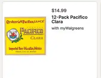 Walgreens 12-Pack Pacifico Clara offer