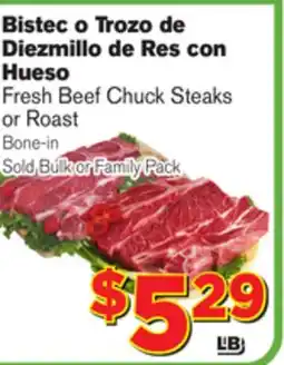 El Super Fresh Fresh Beef Chuck Steaks or Roast offer