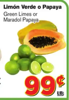 El Super Fresh Green Limes or Maradol Papaya offer