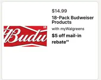 Walgreens Budweiser Products offer