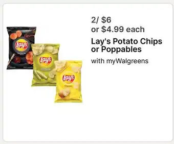 Walgreens Lay's Potato Chips or Poppables offer